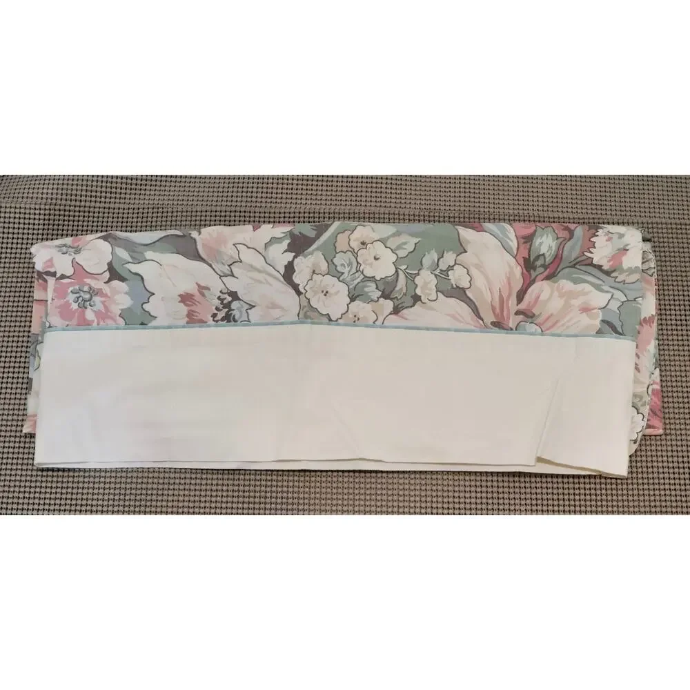 Cannon Pillowcase Standard Queen 100% Cotton Floral USA Made